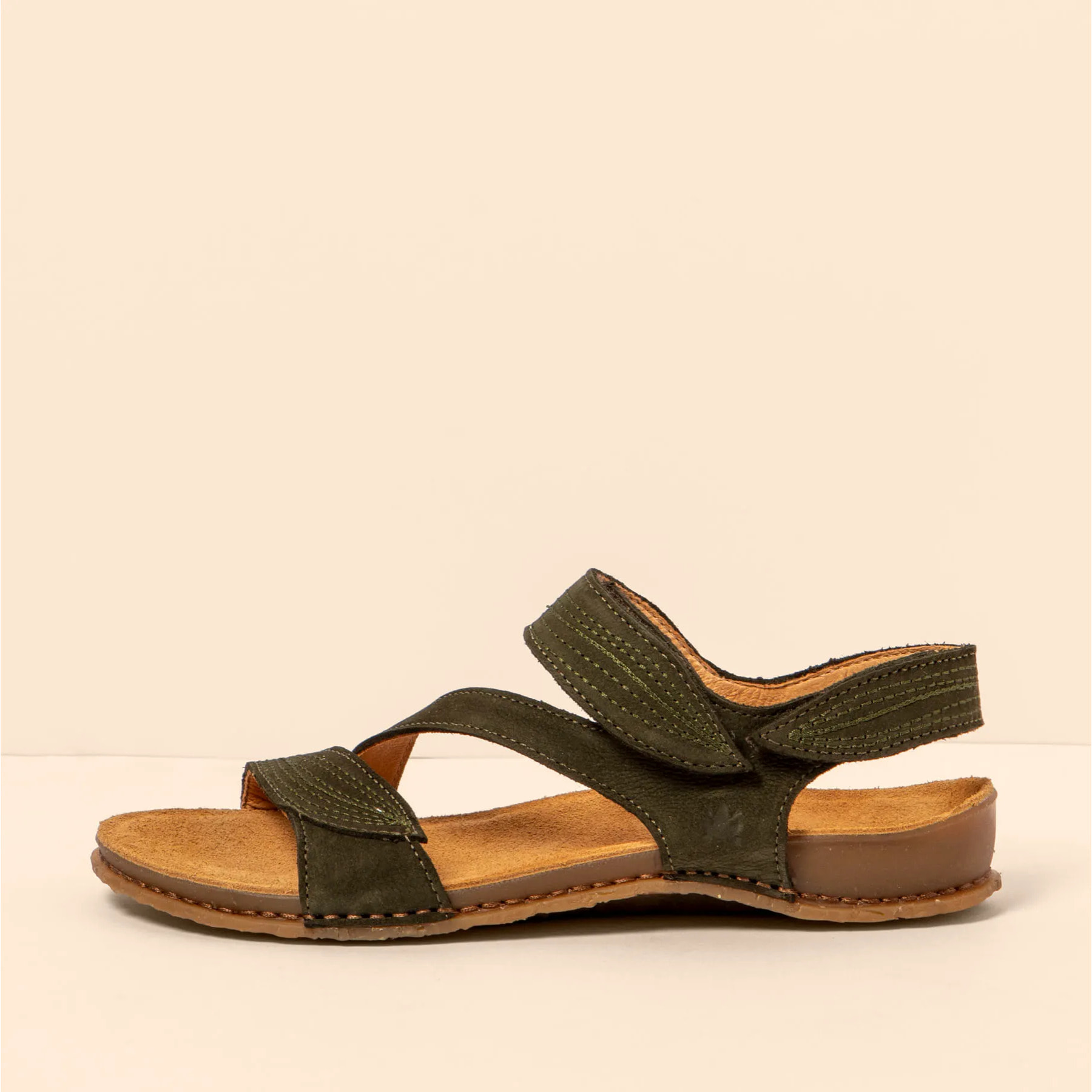 Sandalias N5810 NOBUCK LAVADO KAKI/PANGLAO color Kaki