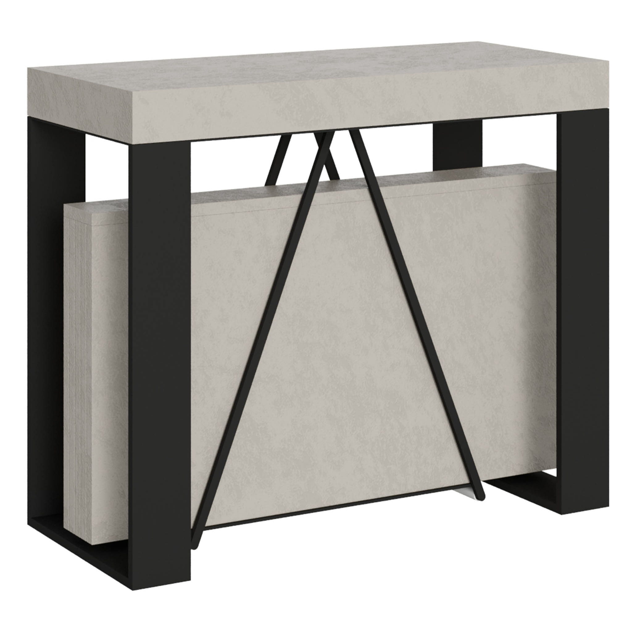 Consolle allungabile 90x40/196 cm Zamat Small cashmere telaio antracite