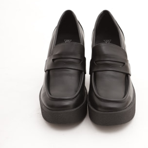 MOCASSINO CHUNKY LISCIO CHOCOLA' NERO