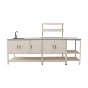 Cuisine extérieure 3 modules acier inoxydable  NAXOS 3 MODULES