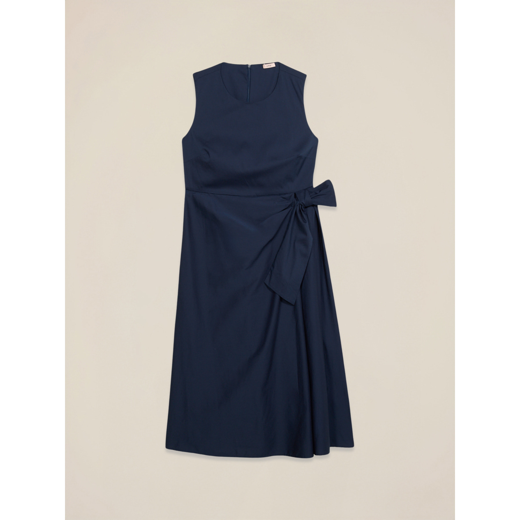 Oltre - Vestido midi con lazo lateral - Azul
