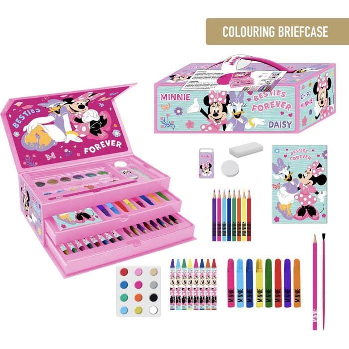 Set Papelería Coloreable Maletín Minnie