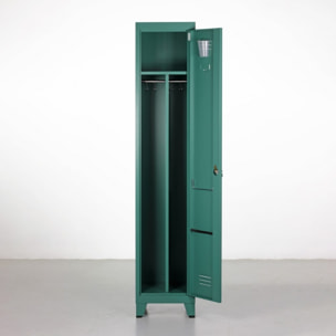 Armadietto metallo 180X38X45 con separatore centrale verde