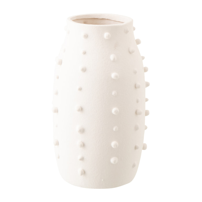 J-Line Vase Ruby Pois - grès - blanc - small