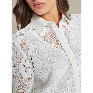 Elena Mirò - Camisa de macramé - Blanco