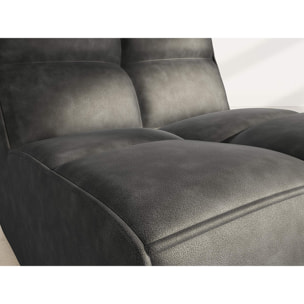 Alya - module d'assise en simili - Noir