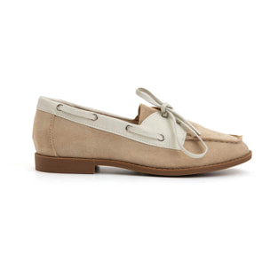 Mocassino college bicolore - BEIGE