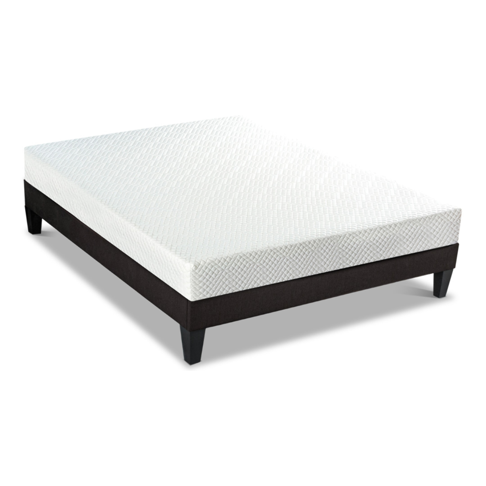 Ensemble Matelas Memoire de forme Absolu avec sommier en bois