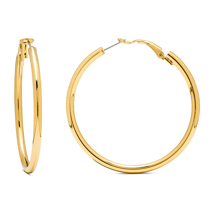 Pendientes de 45mm de diámetro acabado oro amarillo de 18K