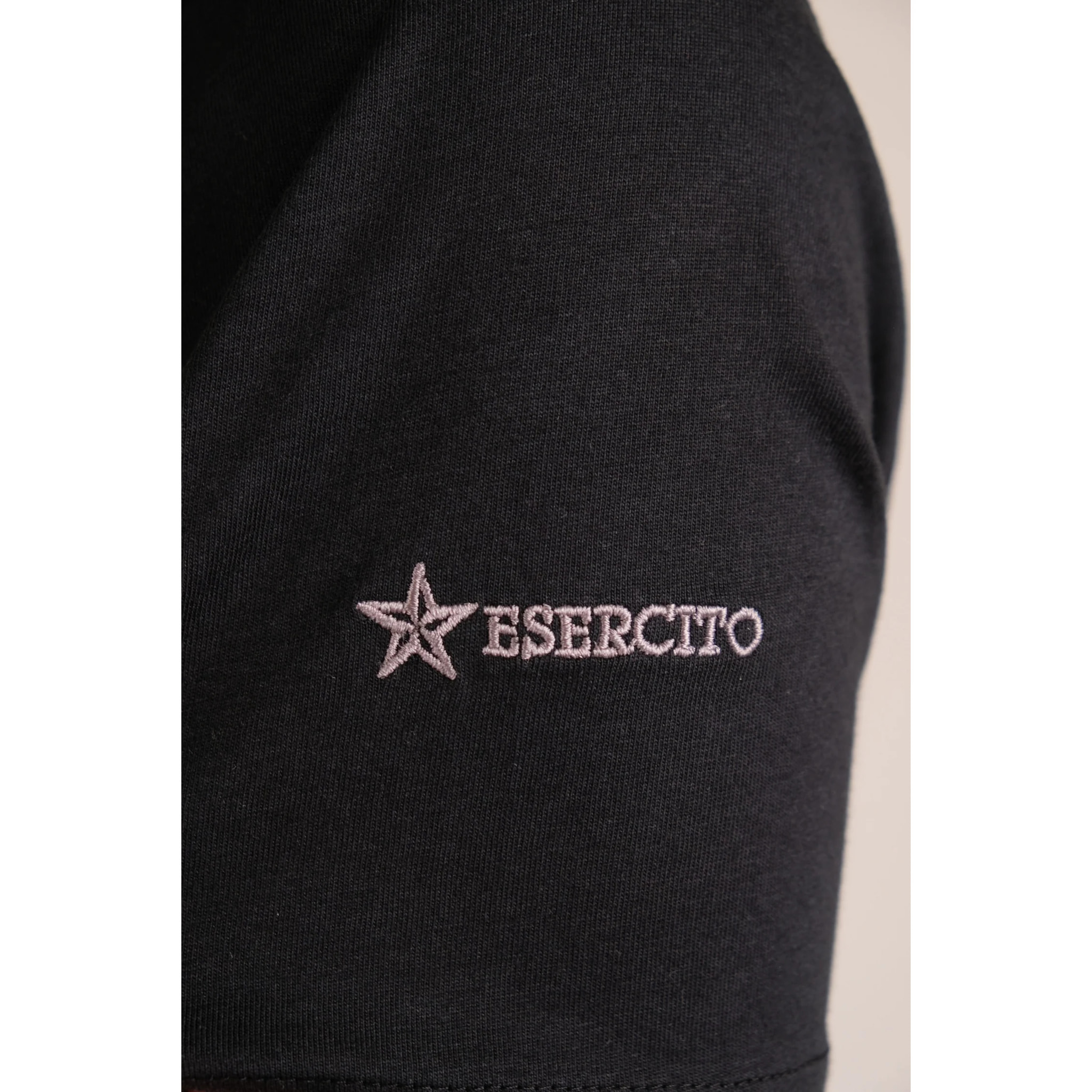 T-shirt Esercito nera in cotone uomo