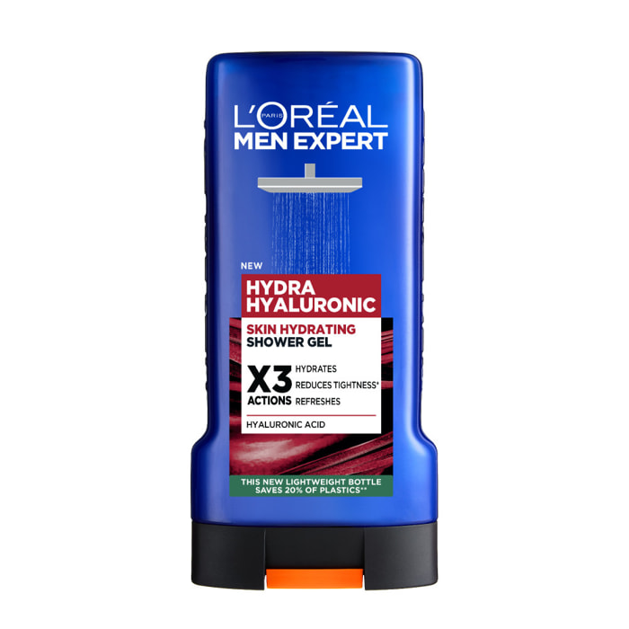 Lot de 6 - L'Oréal Men Expert Hydra Hyaluronic Gel Douche Hydratant Triple Actions