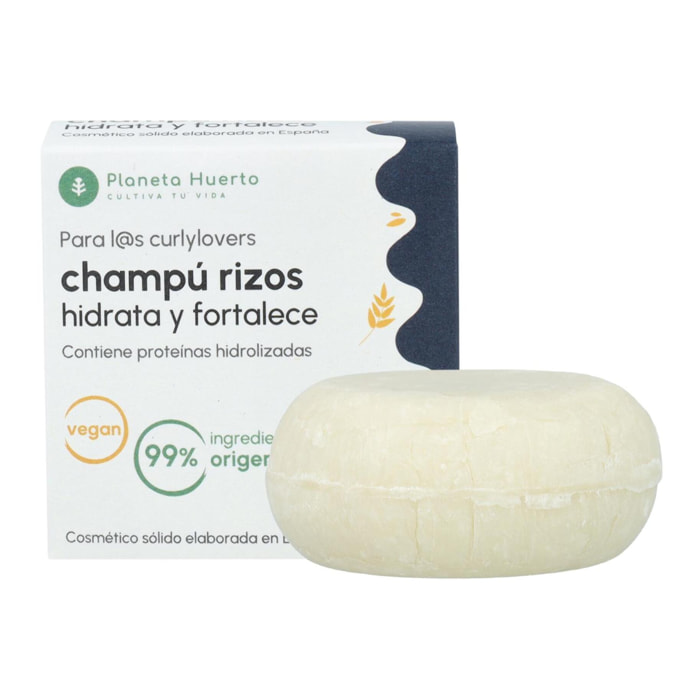 Champú sólido Método Curly con Proteína Hidrolizada 85 g - Champú Solido Metodo Curly Alta Concentración de Proteínas, Hidrata y Fortalece - Champú Metodo Curly 99% Natural, Hecho en España