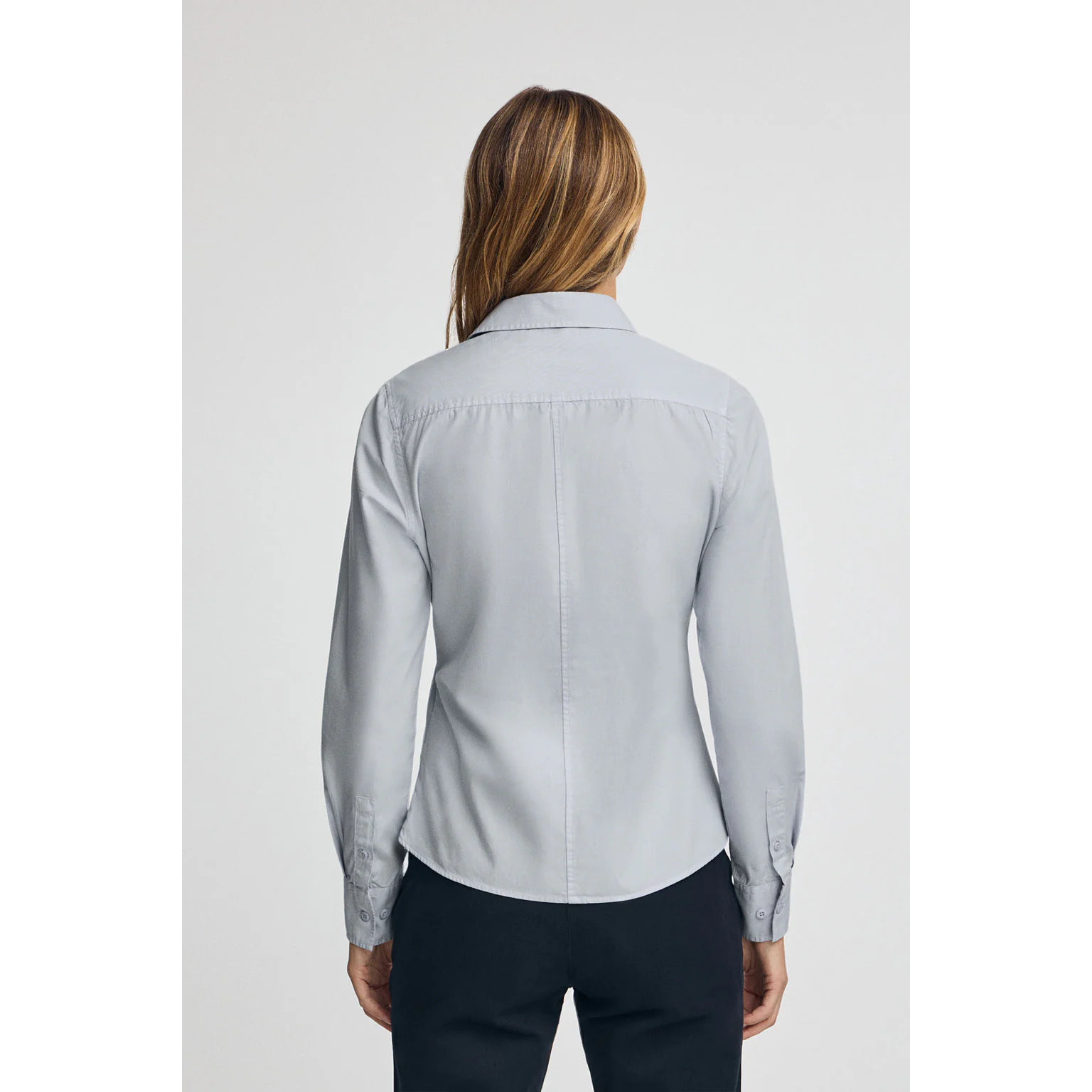 Camisa azul claro de corte slim con logo Polo Club