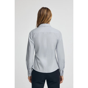 Camisa azul claro de corte slim con logo Polo Club