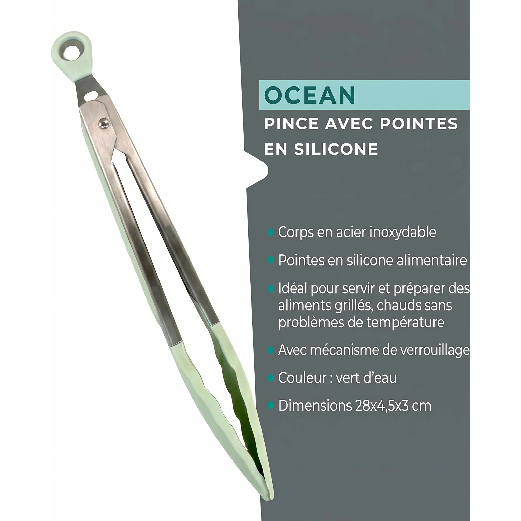 Pince de cuisine alimentaire Fackelmann OCEAN