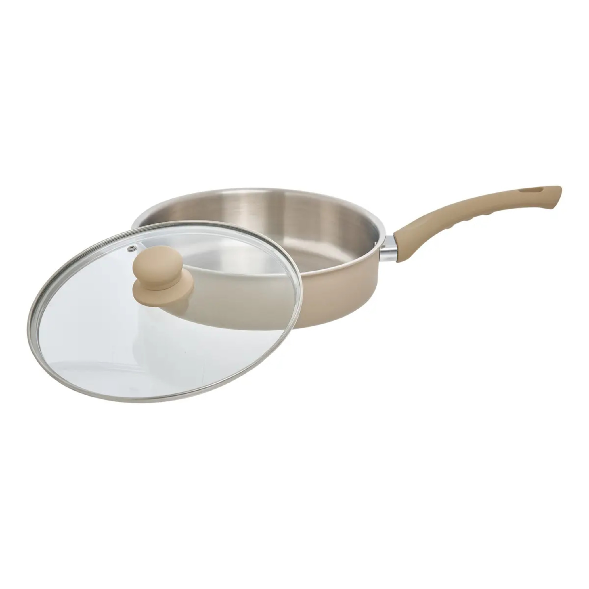 Sauteuse Solstice D24cm aluminium beige