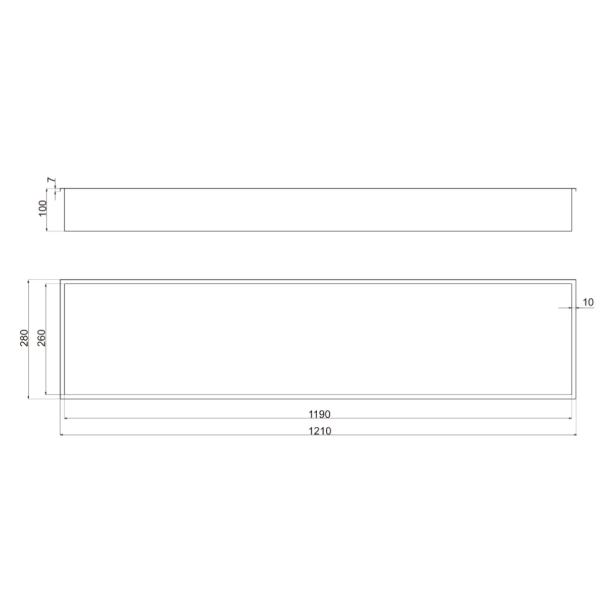 Aurum Niche de Douche à encastrer, Acier Inoxydable 304, 120x28x10cm, Cuivre brossé PVD (SATAURN12128BRG)