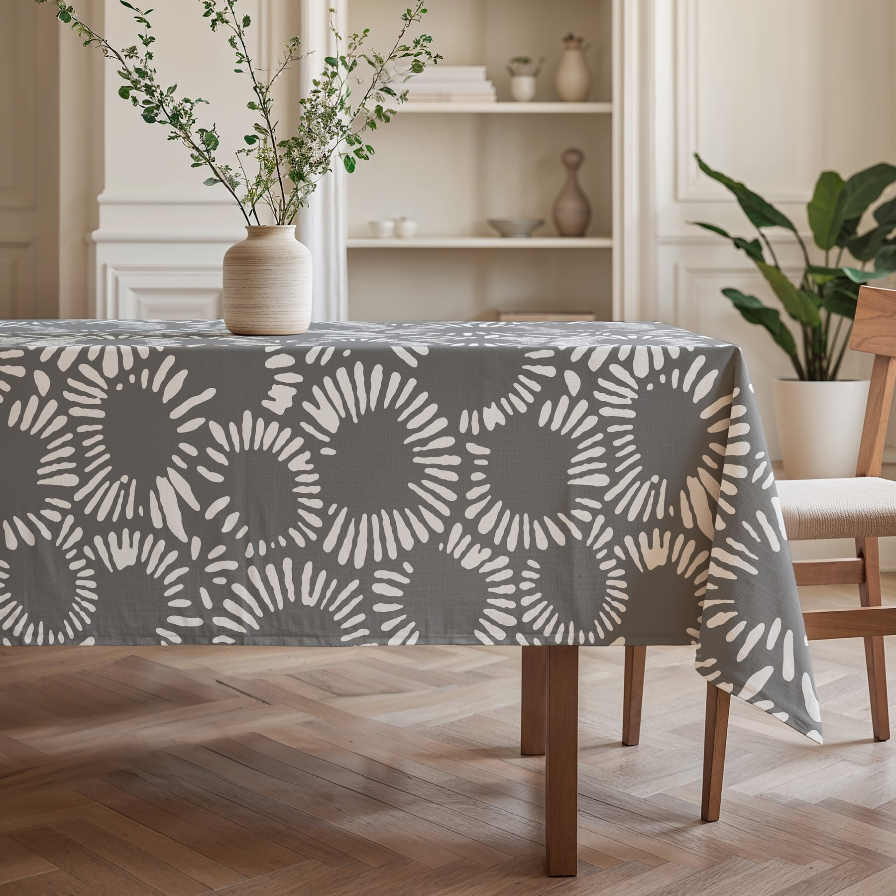 Nappe imprimée anti-tâches CHIARA GRIS
