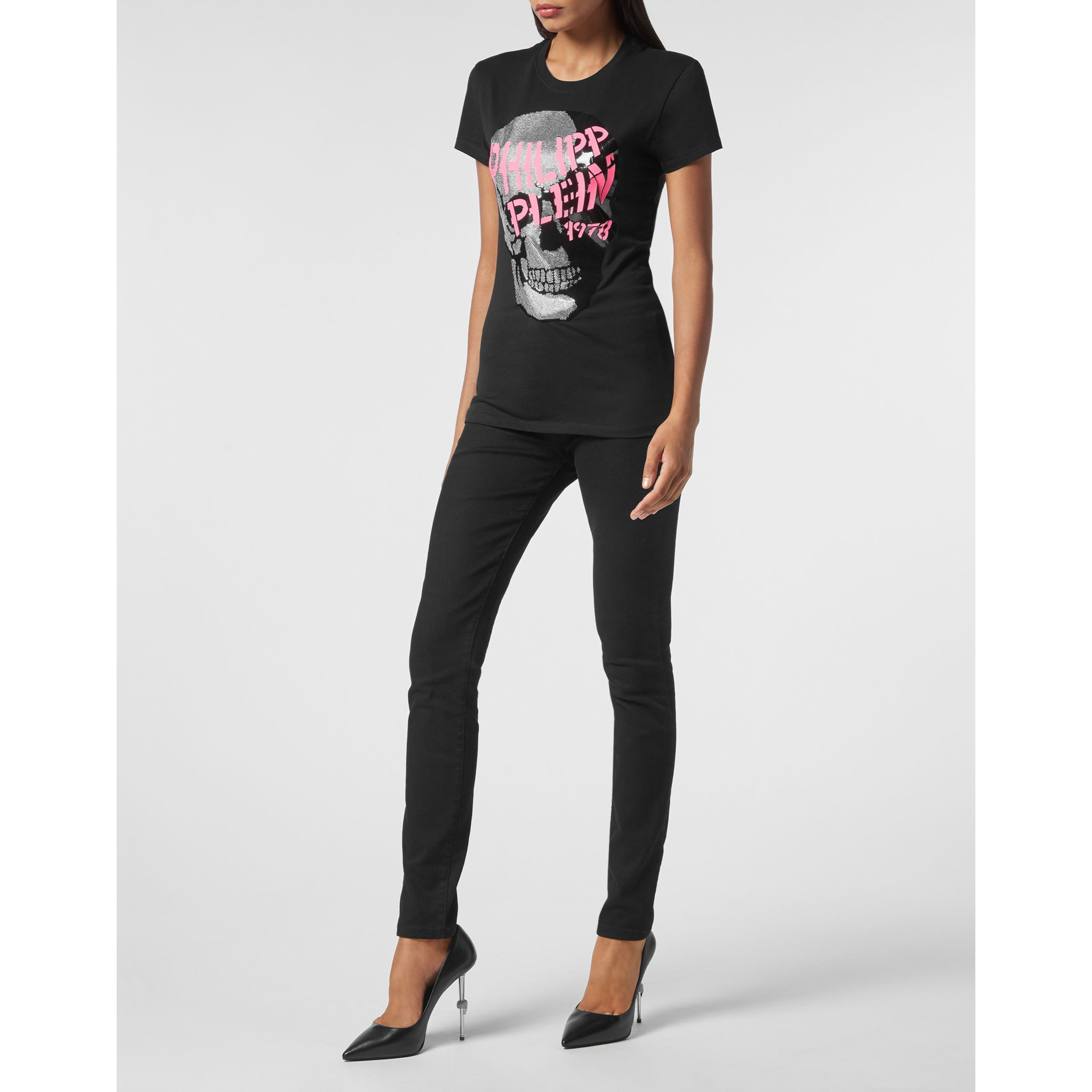PHILIPP PLEIN Camiseta Cuello Redondo SKULL