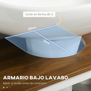 Conjunto de Baño Incluye 1 Mueble para Debajo del Lavabo 1 Armario Alto de Baño y 1 Armario de Pared para Baño Estilo Clásico Blanco