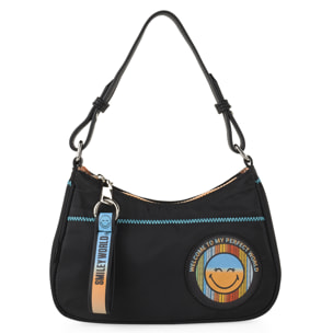 Bolso Bandolera Mujer Sint/Pu Smiley World Smiley Negro
