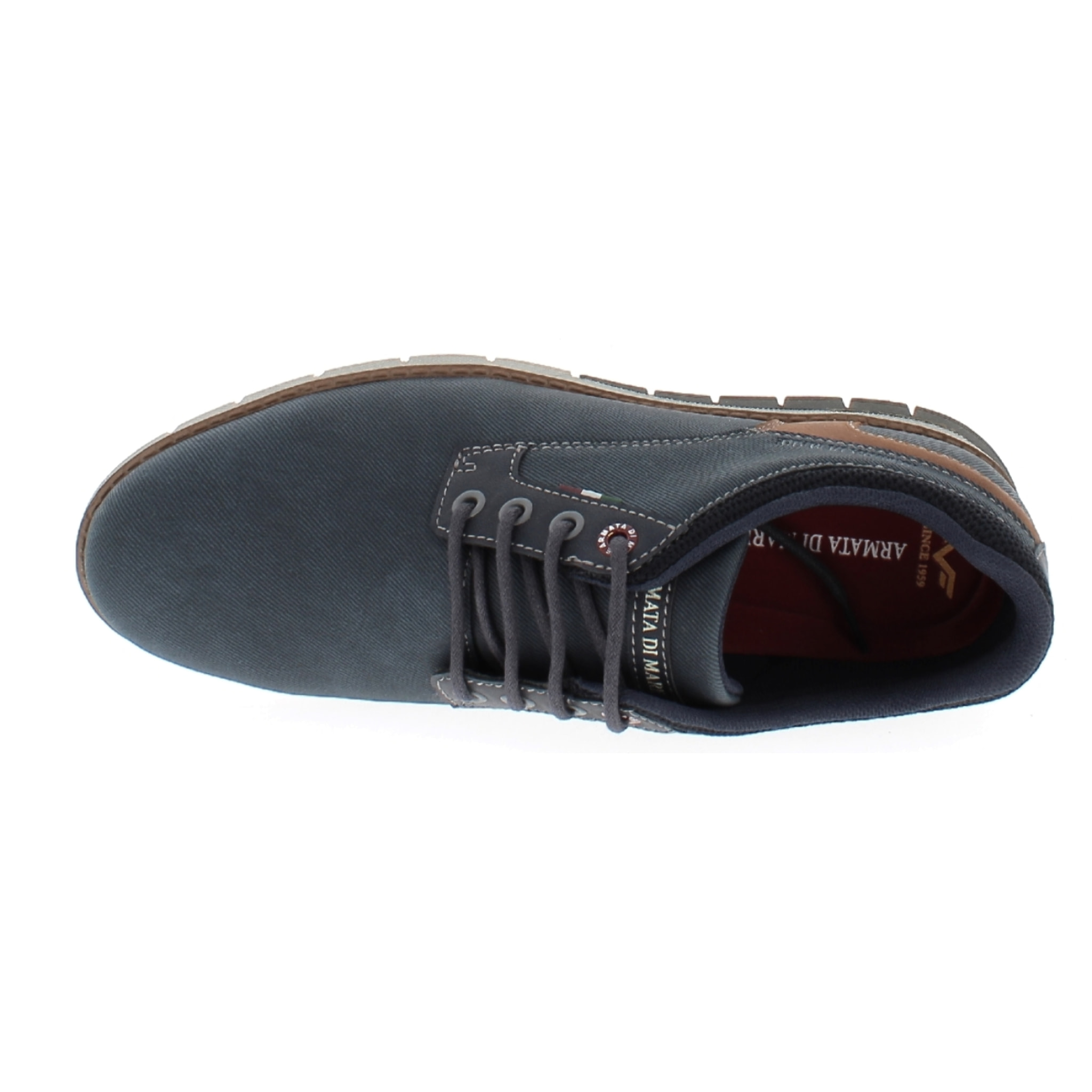 Armata di Mare Scarpe Uomo Scarponcino Casual Stringate con Soletta Rimovibile in Memory Foam AMU W24L637 Navy