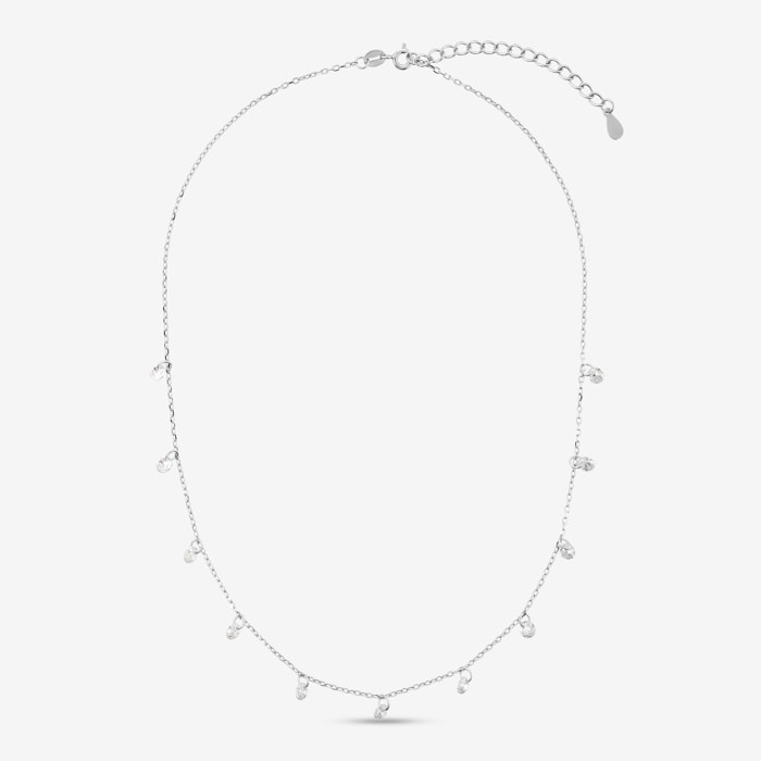 Collana in Argento 925 con Ciondoli in Cubic Zirconia