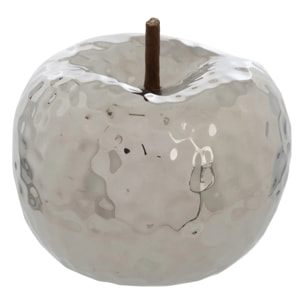 Pomme déco Pamela H.14cm céramique argenté