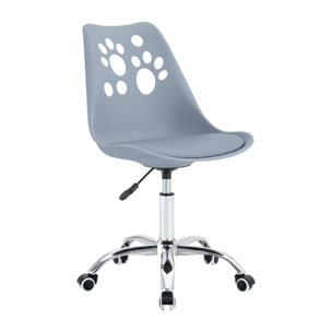 Set Da 4, Sedia Samira In Polipropile Grigio Con Cuscino per soggiorno, cucina e arredo bar