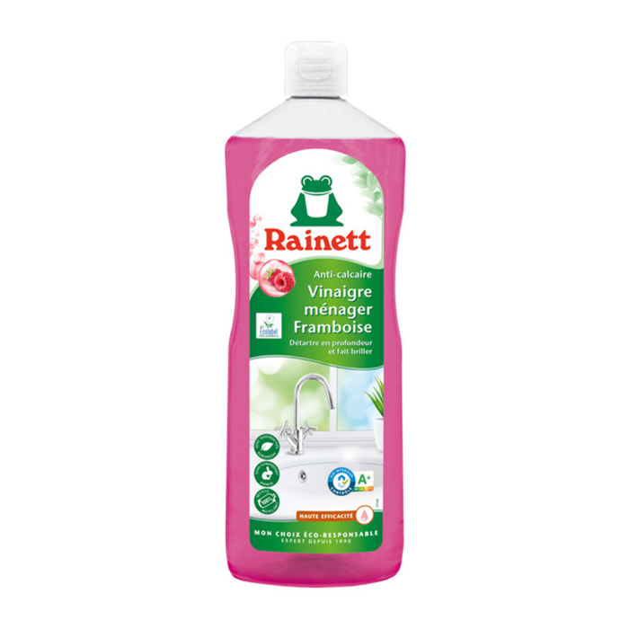 Pack de 6 - Rainett - Vinaigre ménager anti calcaire Framboise 1L