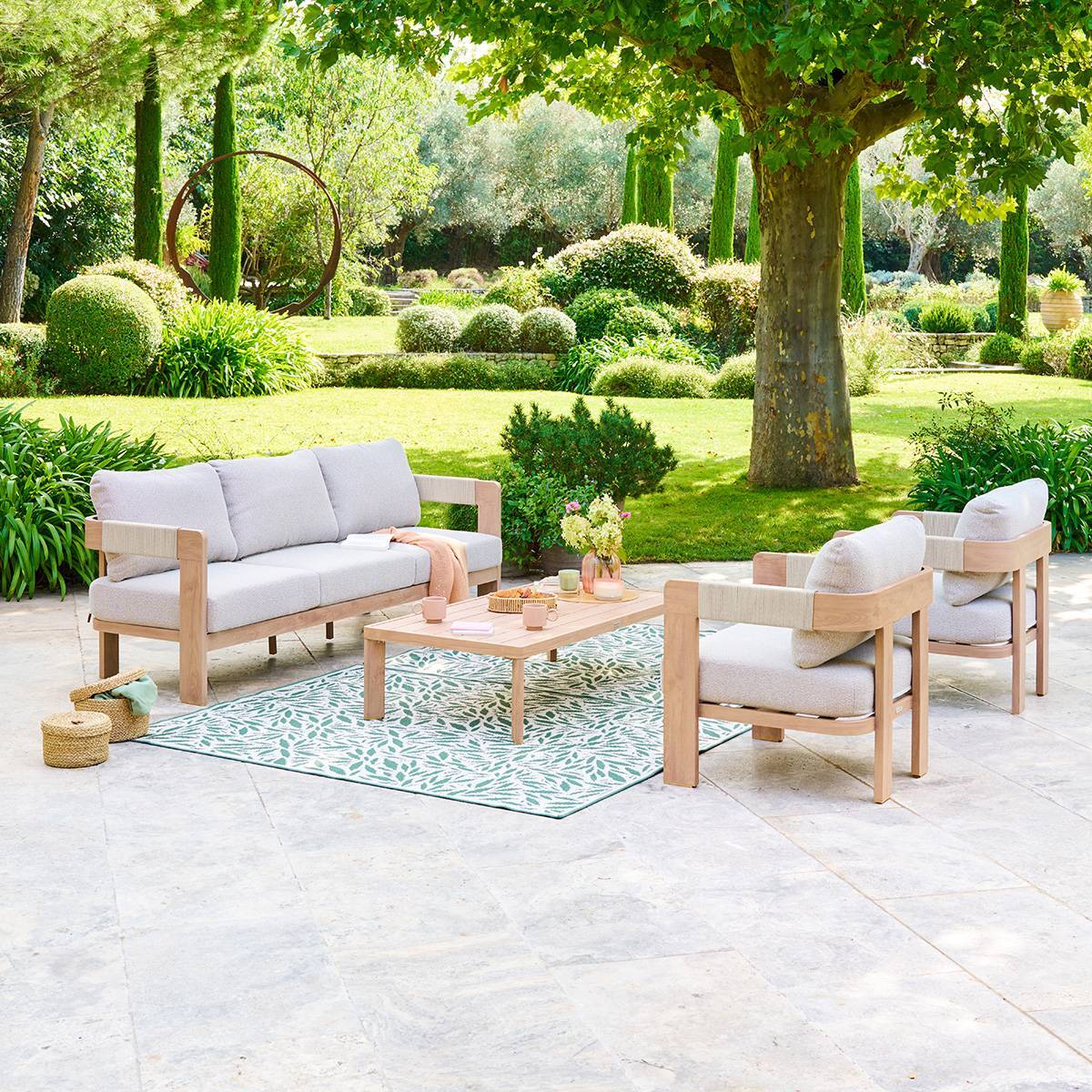 Salon de jardin Oryna 5 places miel