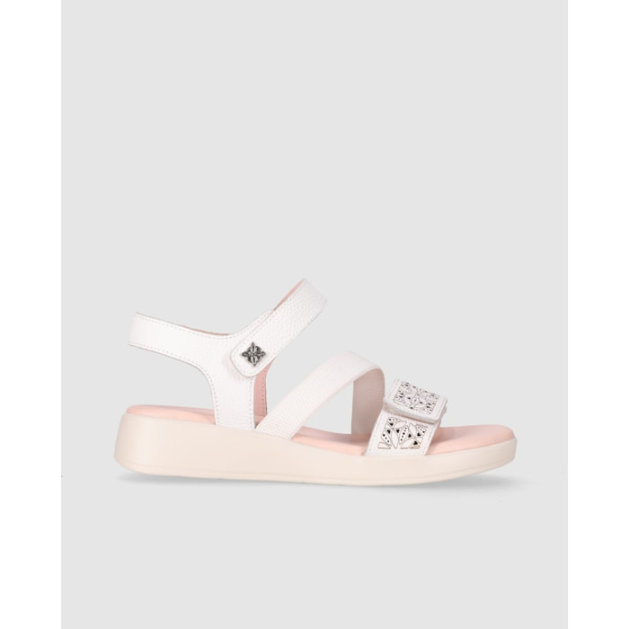 Sandalias de Piel - Blanco - Tacón: 5 cm
