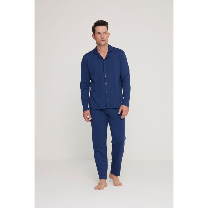 Pigiama uomo brooklyn in caldo cotone aperto davanti Noidinotte
