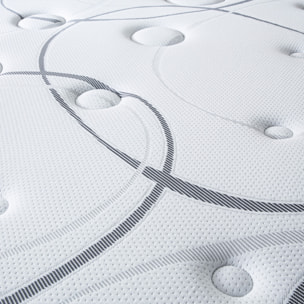 Matelas Hybride Dolce Vita, Ressorts Ensachés & Mémoire de fome, Soutien Ferme, 28 cm, Limite les Points de Pression