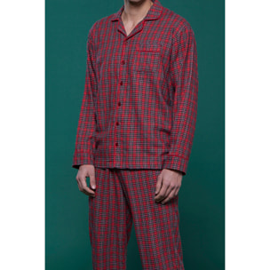 Pigiama uomo in flanella con porta pigiama scottish Noidinotte