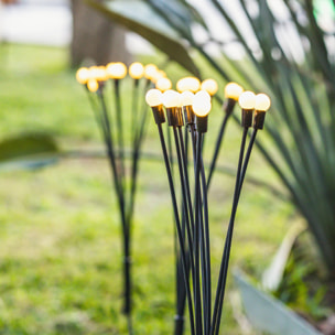 4 Torches solaires 10 boules LYRA H73cm