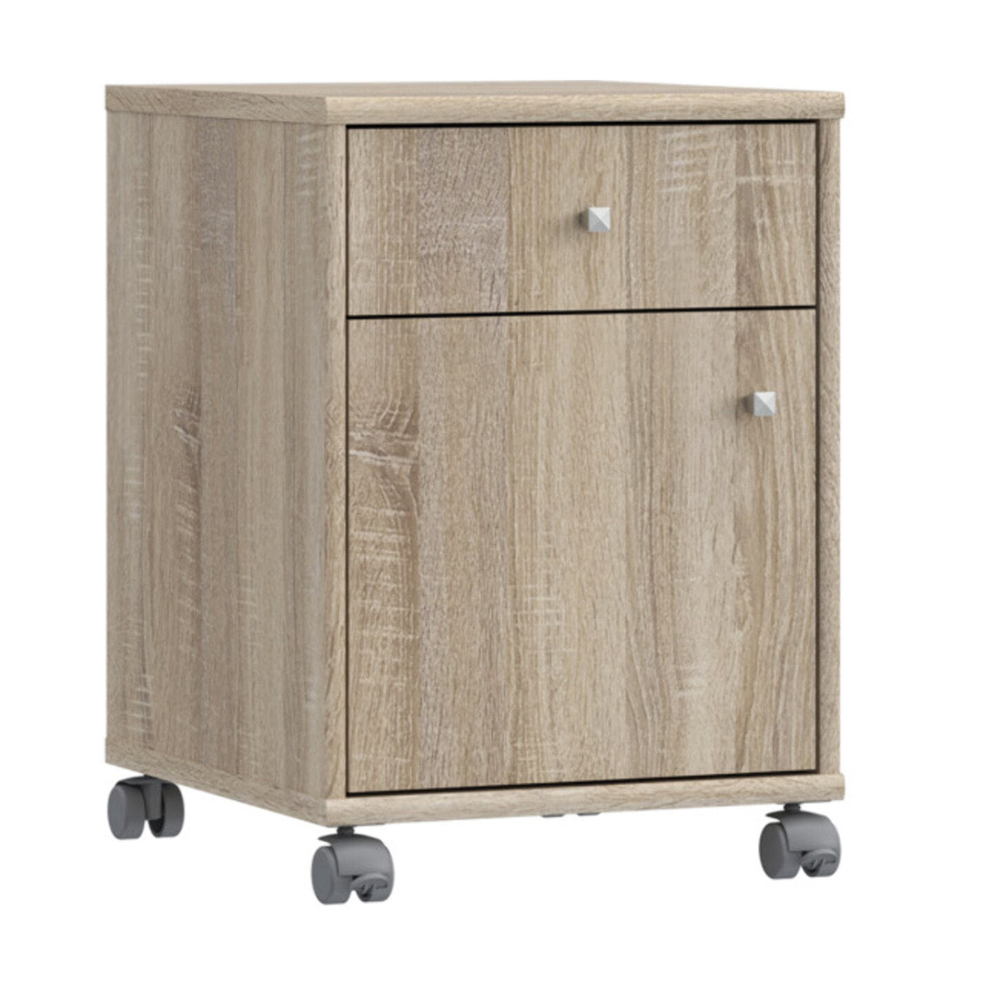 Caisson H. 54 cm avec roulettes et décor chêne sonoma - MIA