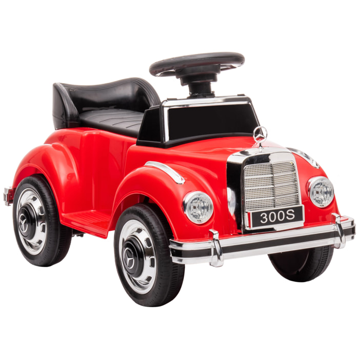 Coche Correpasillos con Licencia de Mercedes-Benz 300S Correpasillos para Niños de 18-48 Meses con Almacenaje Volante Sistema Anti-Vuelco Carga 25 kg 77,5x41,5x45 cm Rojo