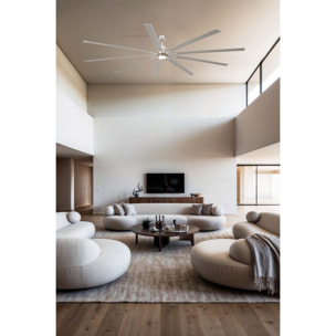 MANHATTAN XL LED Ventilateur nickel mat DC