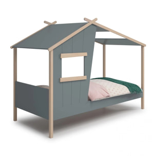 Cama cabaña Hutbed Verde Salvia - Oak Soft
