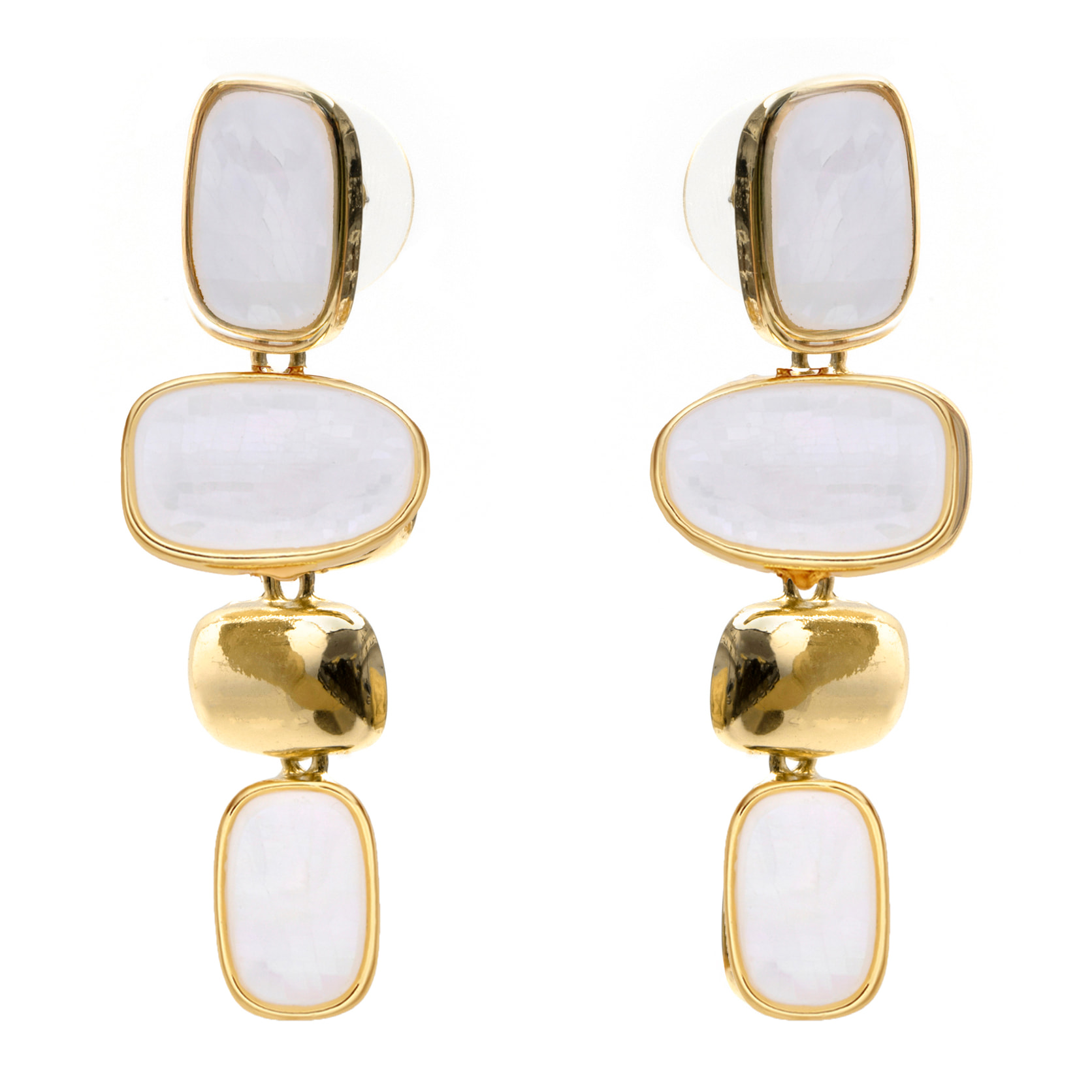 Pendientes Natha acabado oro amarillo 18k