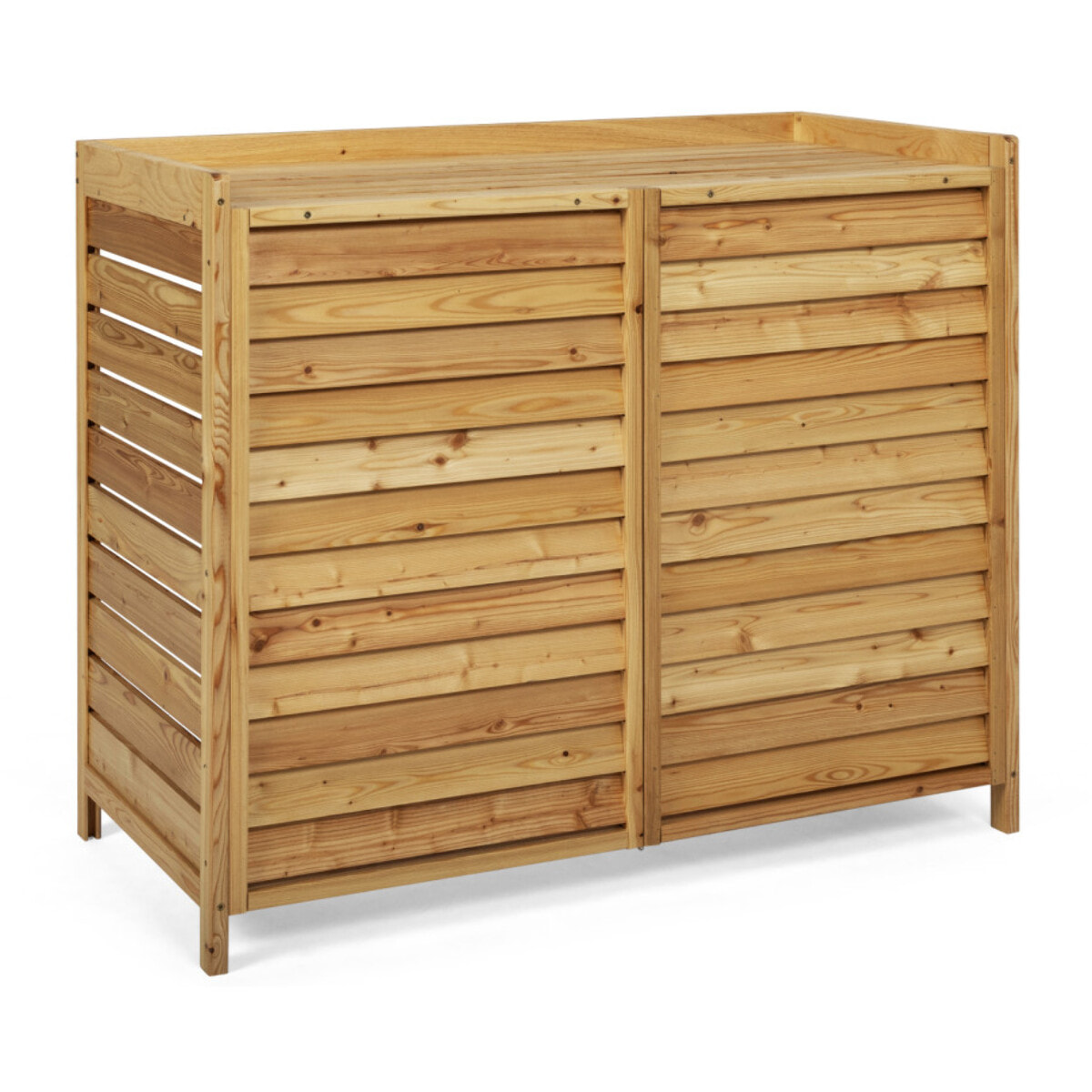 Cache climatisation extérieur en bois
