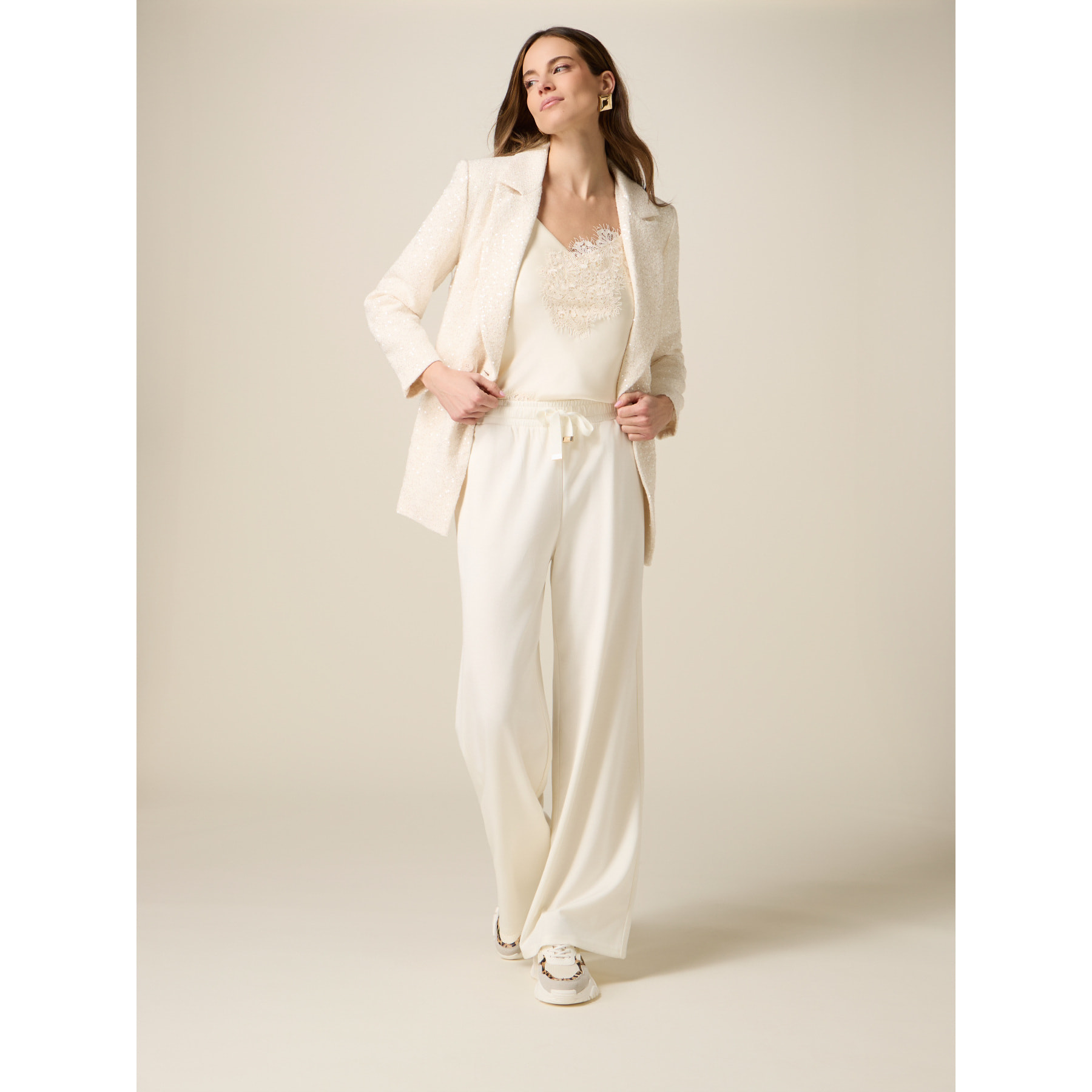 Oltre - Pantalones deportivos suaves al tacto - Blanco