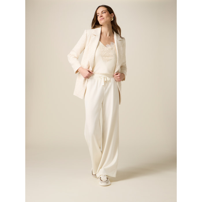 Oltre - Pantalones deportivos suaves al tacto - Blanco