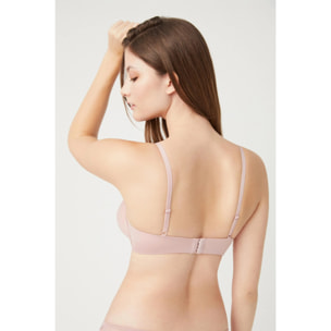 Reggiseno imbottito con ferretto in pizzo rosa, coppe B e C
