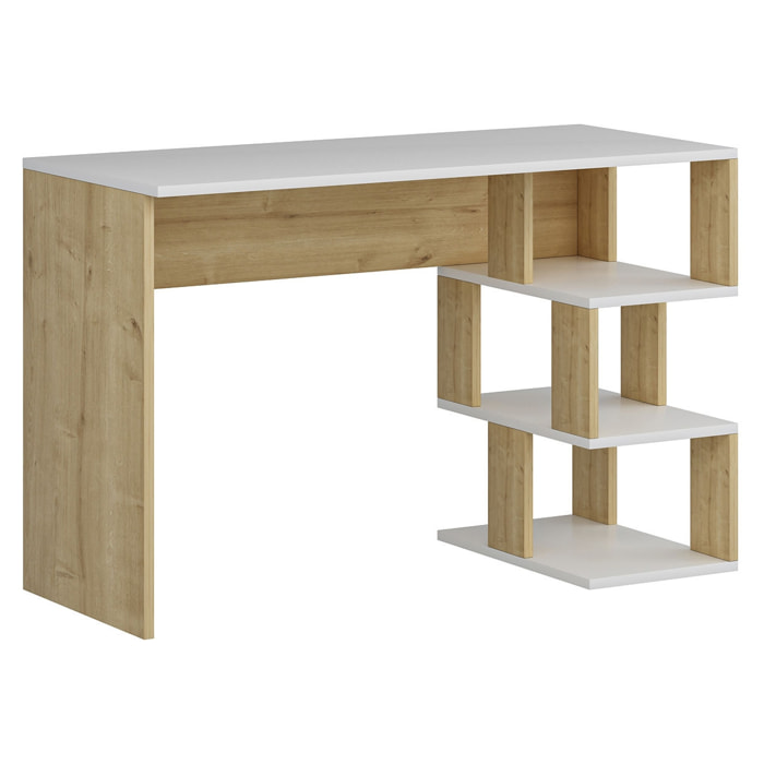 Escritorio,100% tablero de aglomerado rechapado en melamina, color blanco_x000D_
safiro roble