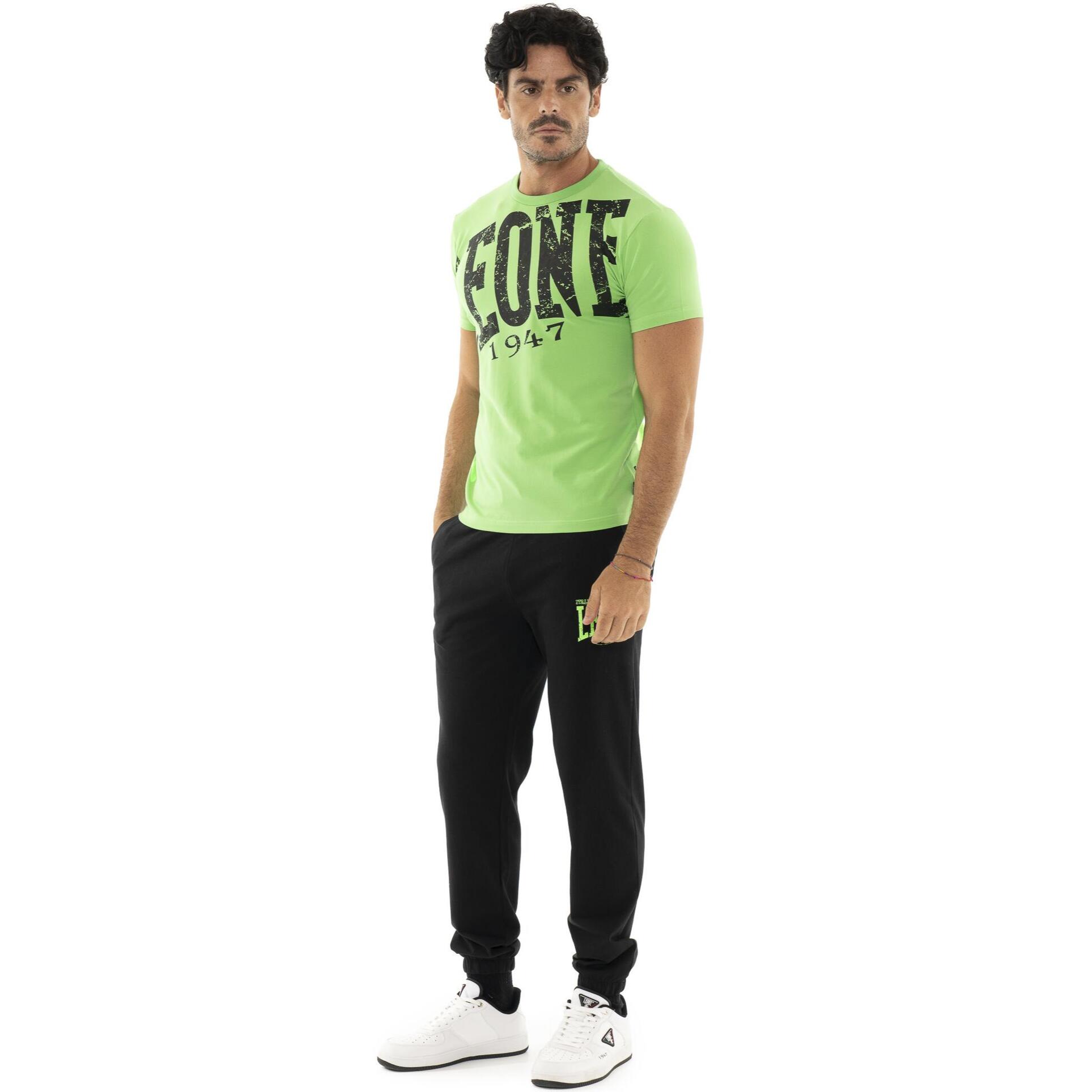 T-shirt uomo Leone 1947 Apparel con maxi logo vintage. Stile deciso.