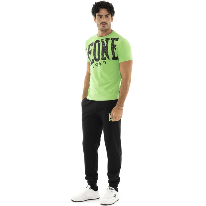 T-shirt uomo Leone 1947 Apparel con maxi logo vintage. Stile deciso.