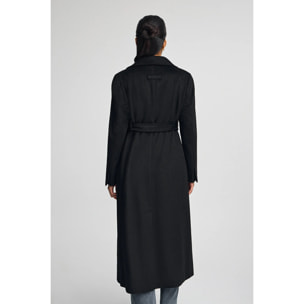 Giaccone Camila Coat nero con logo Polo Club