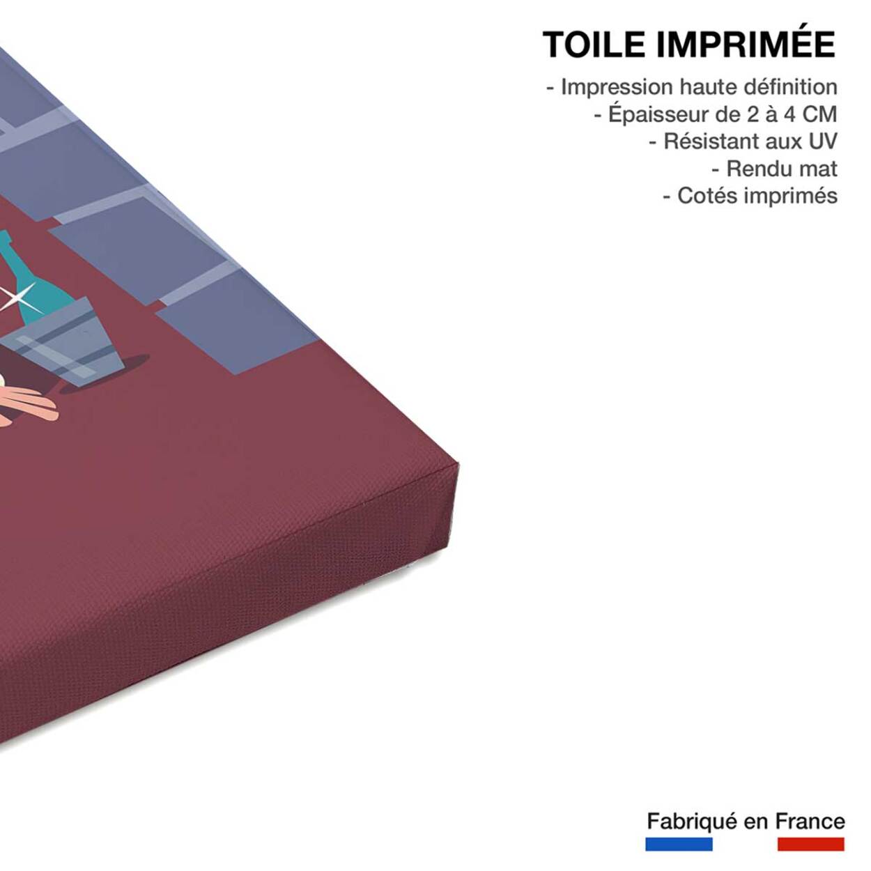 Tableau pause au chalet Toile imprimée